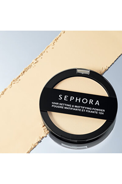 SEPHORA 12 saat Matlaştırıcı ve Sabitleyici Pudra - Uzun Süre Kalıcı Matlaştırıcı Pudra, 12 Saat Etki