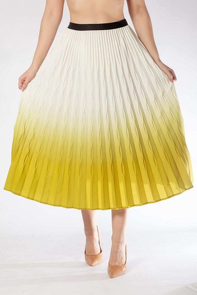 mica Women's Colorful Pleated Midi Skirt