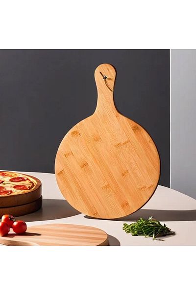 Muchmy Wooden Pizza Plate Bamboo Cutting Board - 38 cm
