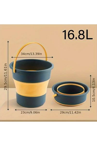 Choice Green 1pc Multifunctional Collapsible Bucket for Fishing, Camping, Beach & Home Cleaning - Durable R