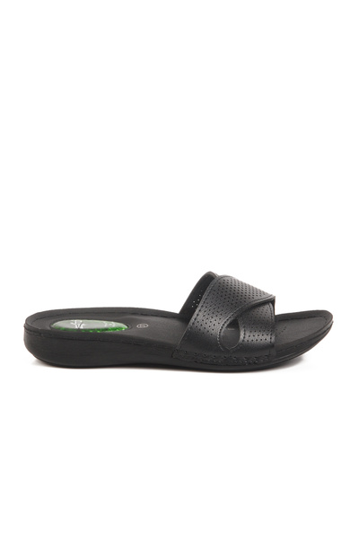 AYK'S Black Gel Sole Lightweight Women's Slippers 6806 Z