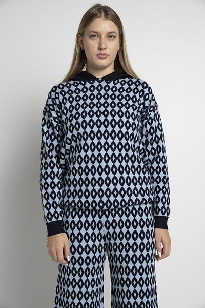 mica Printed Long Sleeve Woven Blouse