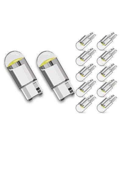 Choice7 مصباح قراءة LED T10 أبيض، 10/20 قطعة، بتقنية كانبوس، زجاج COB، 6000 ك...