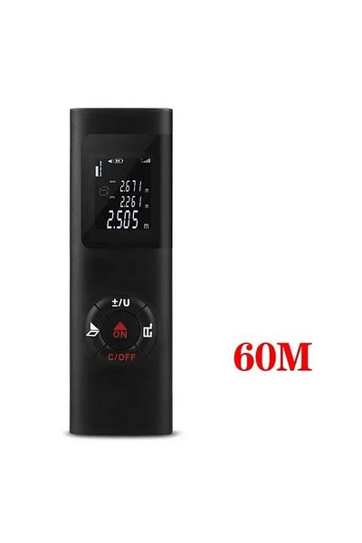 Choice1 60m 40M/60M Mini Smart Laser Distance Meter Measure Infrared Rangefinder USB Rechargeable Handheld L