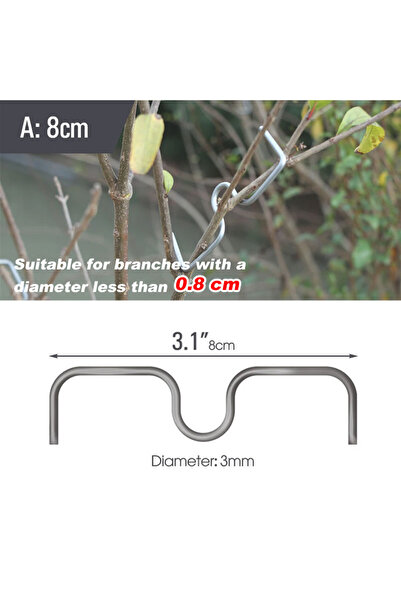 Choice8 30Pcs A-8cm 30/50Pcs 4 Size Reusable Branch Limb Spreader Garden Yard...