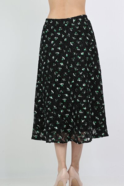 mica Floral Printed Midi Chiffon Skirt