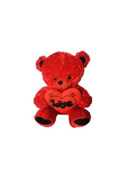 E EFRALL Plush Bear, Red, with Heart and Message, 100 cm