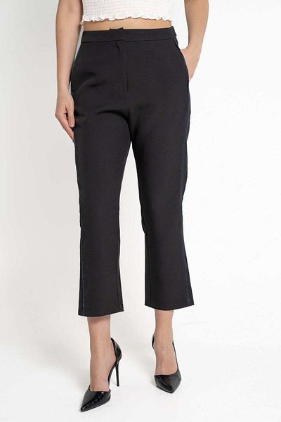 mica Women's Solid Long Formal Trousers