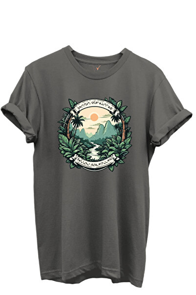 WİDİ Tricou unisex cu tematică de vânătoare în natură, 100% bumbac, cu vedere...