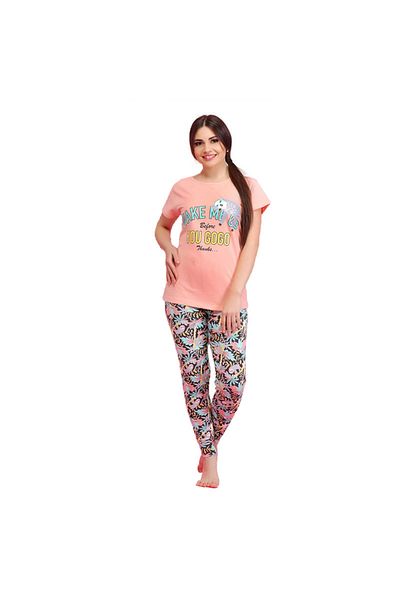 Generic Women's short-sleeved cotton pajamas