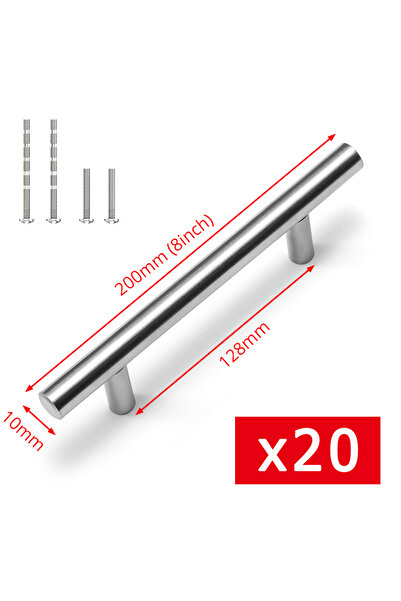 choice2 20 قطعة فضية 128 مم KAK، 20 قطعة ذهبية مصقولة، مقبض باب من الفولاذ ال...