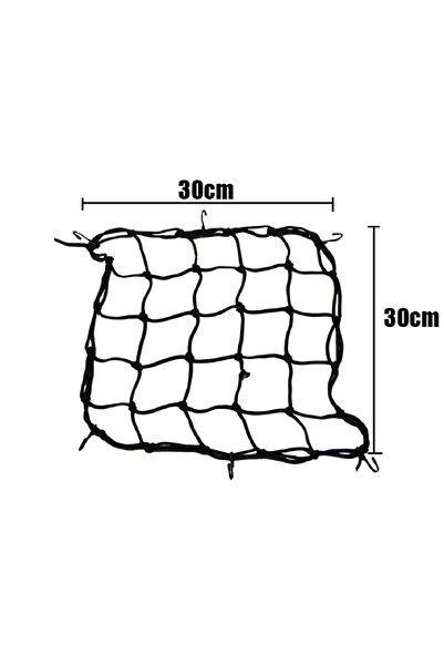 Choice1 30x30cm Heavy-Duty 6 Hooks Elastic Bungee Net Motorcycle Luggage Net ...