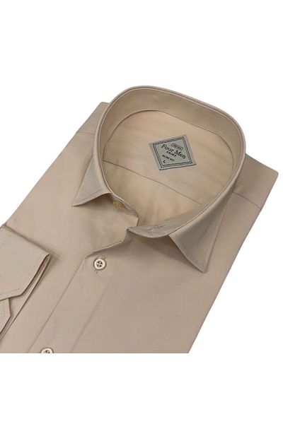 GÖMLEK GALERİSİ Slim Fit Slim Fit Plain Long Sleeve Men's Shirt