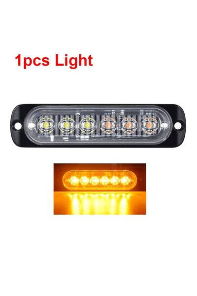 Choice3 قطعة واحدة من مصابيح ستروب صفراء بستة مصابيح LED، ضوء تحذير وامض للطو...