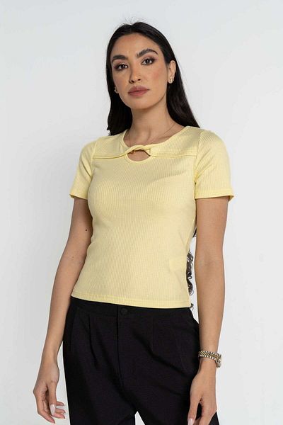 mica Women's Short-Sleeve Ribbed Open-Front Blouse
