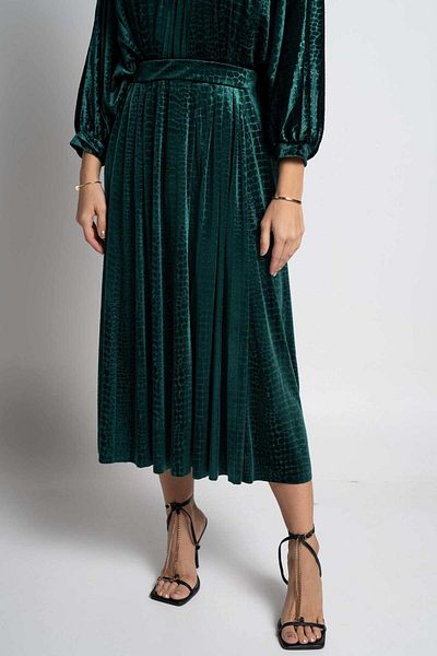 mica High-Waisted Printed Skirt