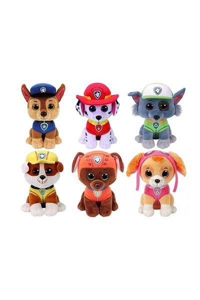 OEM Set 6 jucării de pluș, Patrula Cățelușilor, multicolor, 27 cm