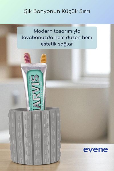 Evene Θήκη οδοντόβουρτσας Βάση οδοντόβουρτσας Βάση οδοντόβουρτσας Γκρι Χρώμα Μοντέλο 91