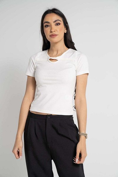 mica Women's Short-Sleeve Ribbed Open-Front Blouse