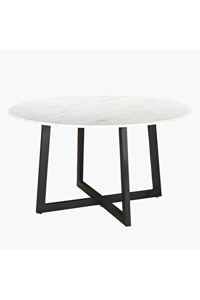 Home Box Blake Genuine Marble Top 6-Seater Round Dining Table
