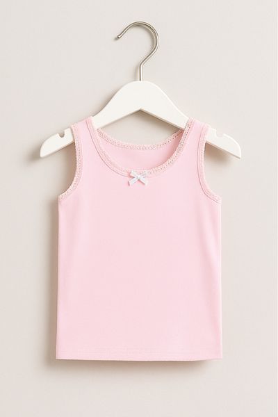 Victor and Jane 3-Pack Girls' Cotton Vests – Pastel Soft Essentials in Pink, Yellow & Blue