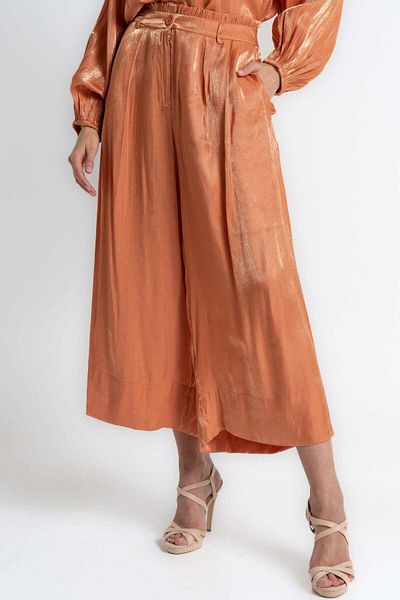 mica Shiny High-Waisted 3/4 Trousers