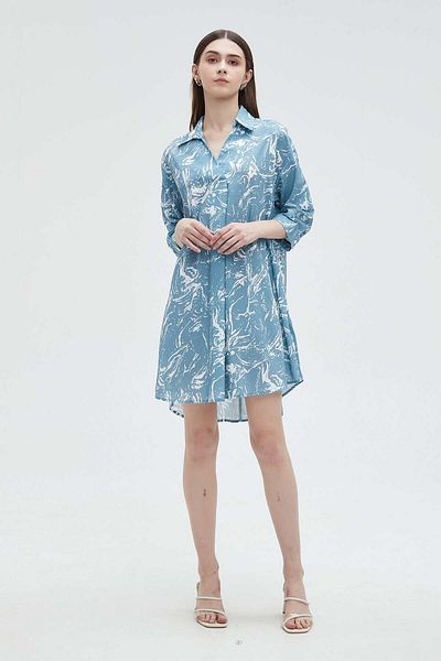 mica Women's Long Sleeve Button-Up Blouse