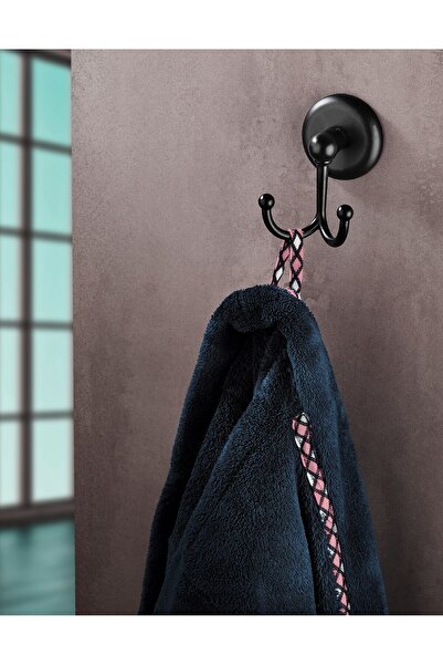 Sas Haus Yapışkanlı Bornoz Havlu Askılğı Çatallı Askılık Siyah S-112 KASA:2