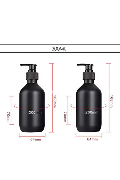 Choice 300 مل - قطعتان، موزع صابون سائل أسود غير لامع 300/500 مل، شامبو وبلسم...