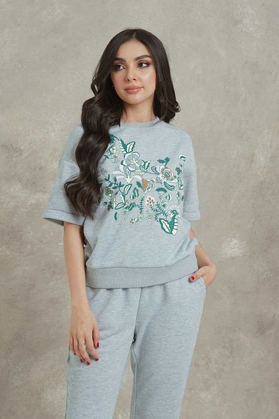mica Floral Short Sleeve Women's Blouse