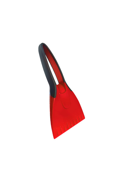 Choice1 مكشطة ثلج للسيارة حمراء، مجرفة ثلج سيليكون للسيارة بمقبض ناعم، لإزالة...