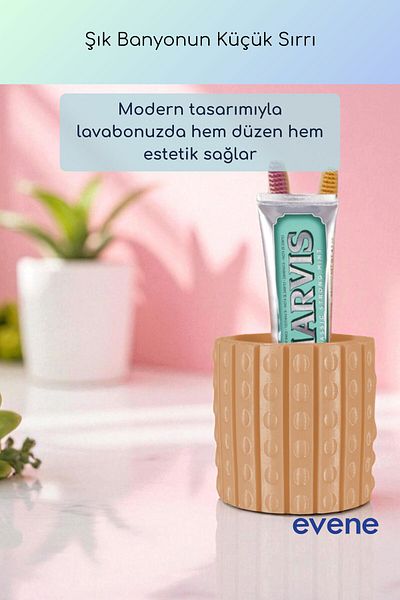 Evene Θήκη οδοντόβουρτσας Βάση οδοντόβουρτσας Βάση οδοντόβουρτσας Μπεζ Χρώμα Μοντέλο 91