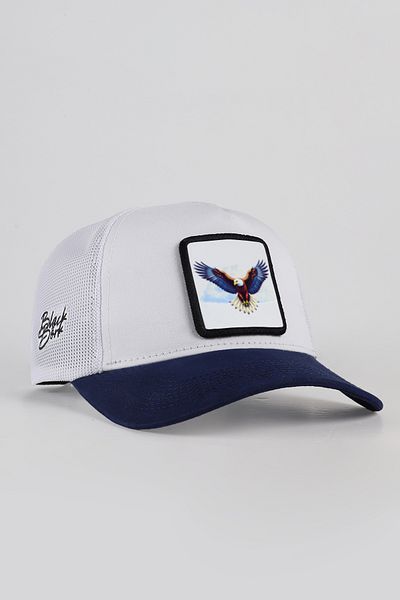 BlackBörk Καπέλο Trucker Navy Blue-White με λογότυπο Eagle