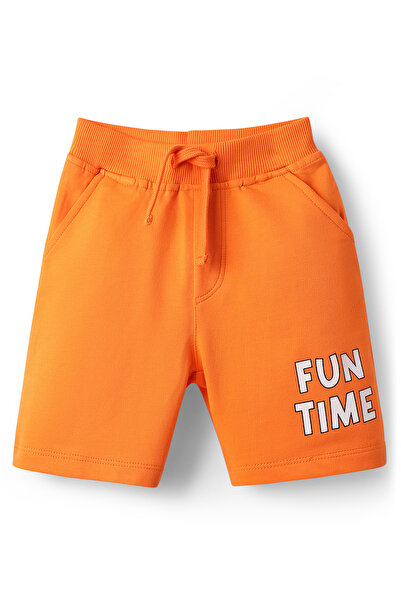 Babyhug Single Jersey Knit Half Sleeve T-Shirt & Shorts Set Animal & Friends Forever -Orange & Blue