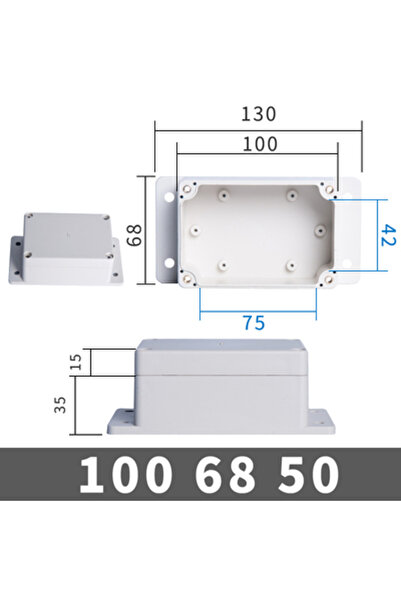 Choice1 with ears FE100-68-50 IP67 Waterproof Enclosure Plastic Box Electroni...