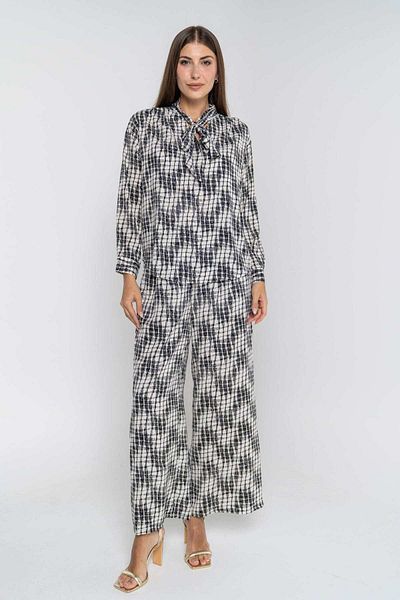 mica Wide-Leg Printed Long Pants