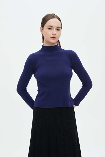 mica Women's High Neck Long Sleeve Winter Blouse