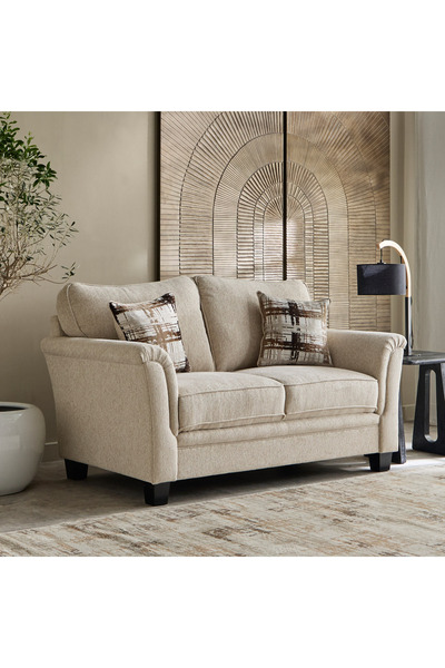 Home Box أريكة قماشية حضرية بمقعدين مع وسادتين