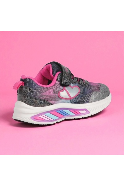 BUCKHEAD Girl's Lighted Sneakers, Flex Foam Sole, Running Shoes, Comfortable Daily Sneaker