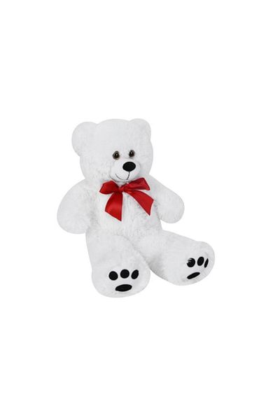 E EFRALL White teddy bear with ribbon, 25 cm