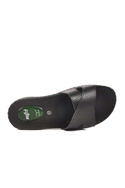 AYK'S Black Gel Sole Lightweight Women's Slippers 6806 Z