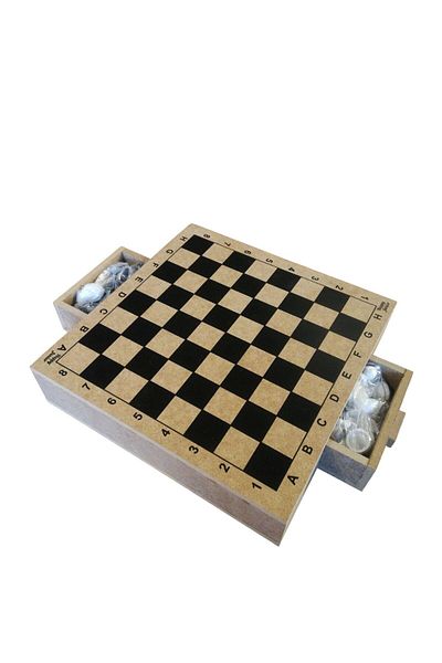 Happy Junior Chess Set with Wooden Drawers