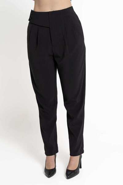 mica بنطلون نسائي رسمي طويل سادة بخصر عالٍ