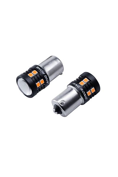 Choice Yellow 2x Amber BAU15s PY21W 581 15 SMD LED Side Indicator Turn Signal Light Lamps Bulb