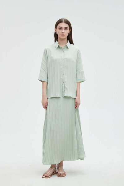 mica بلوزة نسائية مخططة 3/4 كم