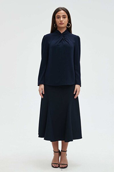 mica Solid Long Sleeve Women's Blouse