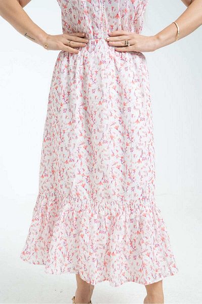 mica Women's Floral Midi Skirt