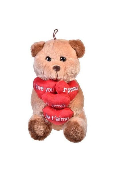 ATS Plush Bear with Love Messages from Different Countries, Valentine's Day, ATS, 30 cm