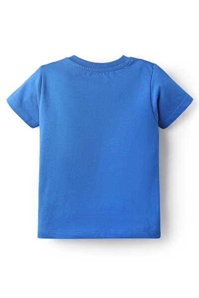 Babyhug Single Jersey Knit Half Sleeve T-Shirt & Shorts Set Animal & Friends Forever -Orange & Blue