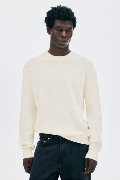 H&M Lastik Örgülü Kazak Regular Fit